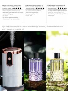 1 máy khuếch tán tinh dầu điện màu trắng, thích hợp sử dụng tại nhà, xe hơi, khách sạn, có thể treo tường/để bàn, 5 chế độ hoạt động, sạc USB, 6 lựa chọn tinh dầu. Thích hợp cho ô tô, nhà ở, phòng khách, phòng ngủ chính và văn phòng. Cung cấp nhiều tùy chọn bộ sản phẩm (Tùy chọn: 1/2/3 chai tinh dầu + 1 máy khuếch tán) để lấp đầy căn phòng bằng hương thơm. - trắng - Xem 15