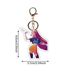1pc Acrylic Team Cartoon Character Keychain, Bag Charm, Car Key Chain, Cute Cartoon Keyring, Bag Decoration, ANITEEZ Kpop Yun Ho & Ryu Sang Fan Gift - Multicolor - View 5
