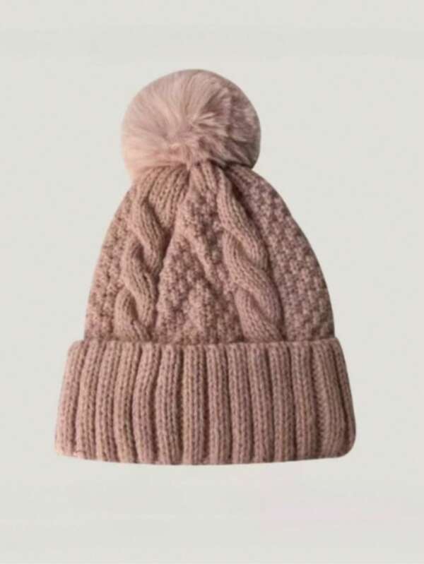 Gorro de lana con forro polar para mujer, cálido y grueso, versátil, resistente al viento, con orejeras. Gorro de lana con forro polar para mujer, cálido y grueso, con pompón grande, ala ancha, con pompón de imitación de piel de conejo y orejeras forradas de polar. Disponible en varios colores. Gorro de lana con forro polar, cálido y grueso, con pompón, resistente al viento, con orejeras. Gorro de estudiante.