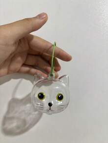 1 قطعة صندوق عرض شفاف لتخزين شعر القطط، ملحق معلق لجمع شعر القطط، قلادة كرة شعر القطط، اكسسوارات هالوين، هدايا عيد المعلم، هدايا عيد الميلاد، اكسسوارات حقيبة، سلاسل معلقة مع حامل بطاقة هوية، اكسسوارات السيارة