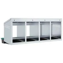 vidaXL Hühner-Nistkasten 4 Fächer Wandmontage Verzinkter Stahl - Argento - Visualizzare 8