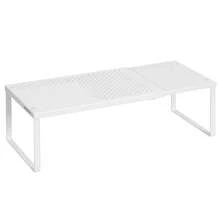 Especiero, Extensible, Organizador de Cocina, Estante de Cocina, Organizador de Armario, Estante Pequeño, Metal, Encimera, Mesa, Zapatero, Blanco Mate - Blanco - Ver 7