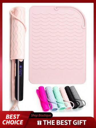 1pc Silicone Heat-Resistant Pad ,Hair Straightener Heating Pad, Curling Iron Heat Insulation Pad,Styling Tool Cushion Cover,Heat Resistant Pads Hair Straightener Pads And Curling Iron Covers,Hairdressing Mat Storage Insulation Pad,Silicone Heat Resistant Tool Mat,Portable Travel Mat Cover, Suitable For Salon, Beauty, Travel Essentials,For Holiday Beach, Bathroom Collection, Bedroom Collection, Large Capacity,Christmas Decorations Home
