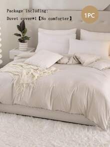 Pom Pom Beige Duvet Cover Twin Queen King Size Boho Farmhouse Bedding 1Pc Mini Pom Pom Decor Beige Comforter Cover Soft Breathable Lightweight Microfiber Duvet Cover For Boys&Girls 1 Duvet Cover - Beige - View 3