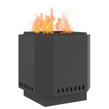 vidaXL Feuerstelle Schwarz 48 X 48 X 51 Cm Stahl - Black - View 3