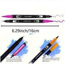 24/36/48/60/72/80/100/120/168 Colors Dual Tip Marker Pens, [Professional Art Use] Markers, Highlighters, Drawing Pens, Suitable For Manga And Sketching - Art Supplies, Office Supplies, Perfect Christmas And Birthday Gift - Sets - View 6