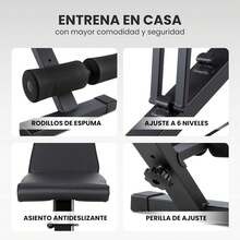 NEÓN |   Banco De Ejercicio Plegable Multiposición – Ajustable – Para Pesas Musculación – Con 2 Ligas Incluídas – Entrenamiento De Cuerpo Completo - 1 - Ver 7