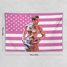 CelFlag Stray Tapestry Kids Wall Hanging Bang Music Chan Pink Amarican Flag,Suitable For Bedroom Living Room Dormitory Home Decor 30"X40" - 彩色 - 查看 11
