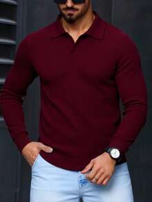 Men Sweaters - Red - View 3