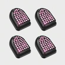 4 قطع من خطاطيف السيارة الصغيرة متعددة الوظائف المزينة بالكريستال والراين ستون، خطاطيف لتعليق المفاتيح والكابلات والأقنعة على لوحة القيادة، ديكور داخلي للسيارة، لون أبيض