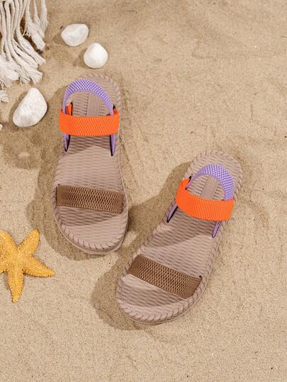 A Pair Of Children's Multi-Color Ribbon Sandals, Casual, Comfortable, And Fashionable, Are An Excellent Choice For Daily Wear, Summer Vacations, And Park Picnics. They Can Be Easily Matched With All Kinds Of Outfits