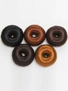 Basic Bun Maker Donut Bun Maker Basic Bun Maker Set | Donut Bun Hair Accessories Suitable For All Hair Types, Women, Hair Styling Tools,Travel,Birthday - Multicolor - View 4