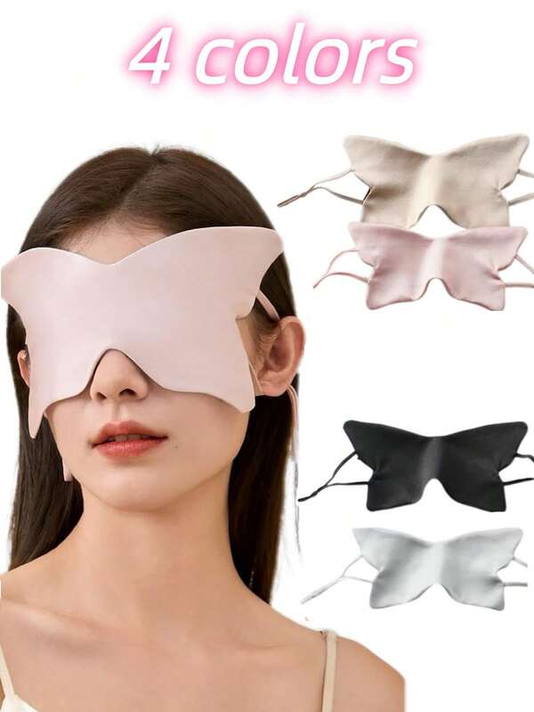 Máscara para dormir con forma de mariposa de seda natural pura, ajustable, para dormir, viajar, regalo, máscara para los ojos con forma de mariposa, máscara para dormir multicolor para relajación nocturna, Halloween, cuidado personal esencial - antifaz suave para un sueño profundo y viajes, regalo ideal para entusiastas de la belleza y el bienestar, accesorio de sueño imprescindible para temporada y fiestas