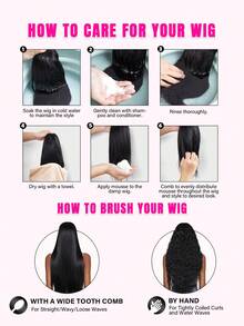 WOWANGEL 100% Human Hair 13x4 High Definition Lace Front Closure Wig, Invisible Transparent Lace, Perfect Skin Fit, High Definition Lace Front Closure Wig, Made With Only Real Human Hair, Remy High Definition Lace Closure Wig, Pre-Plucked, Natural Hairline, Designed For Women - Natural Black - View 8