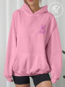 Bear Sweatshirt Be Yourself Be Yourself Humor Bear  3160 - Rosa Pálido - Ver 6