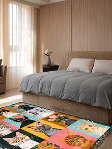 Thảm họa tiết mèo, quà tặng trang trí cho người yêu mèo, thảm dễ thương sáng tạo, thảm trang trí nhà đa năng, phù hợp cho phòng khách, phòng ngủ, hành lang, nhà bếp, phòng tắm, phòng chơi game, phòng học, tủ quần áo, phòng trẻ em, không gian ngoài trời, phong cách tối giản Bắc Âu, vật dụng trang trí nhà cửa thiết yếu. - Nhiều màu - Xem 16