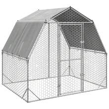 vidaXL Hühnerstall Mit Dach 2,5x2x2,25 M Verzinkter Stahl - Argento - Visualizzare 2