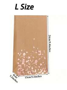 Bulk Elegant Rose Golden Kraft Paper Gift Bags Set With 12 Stickers - Beige & Golden Durable Kraft Paper, Golden Accent Packaging For Weddings, Birthdays, Showers, Tea Parties - Bulk Gift Wrap Supplies, Izable Label-Friendly - Multicolor - View 10