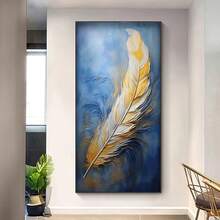 1 tấm tranh treo tường trừu tượng, áp phích, tranh treo tường phòng khách, trang trí tường (không có khung) - Nhiều màu - Xem 3