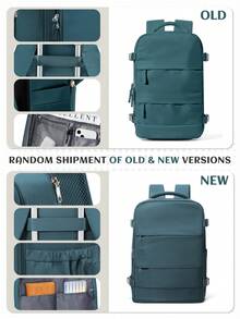 Unisex Large Travel Backpack, Business Laptop Backpack, Carry-On Size 40x20x25cm, Meets Airline Standards, Water-Resistant, Multi-Function Separate Shoe Compartment, Wet & Dry Separation, Suitable For Students, Commuting And Laptop Use - Teal Blue - View 6