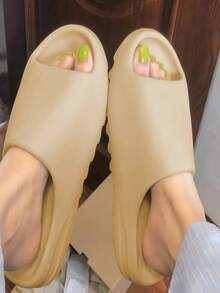 Pantuflas Unisex Eva 2025 | Zapatillas Casa Hombre Mujer | Antideslizantes,Suaves | Para Playa,Baño | pantuflas mujer|tenis de mujer - Caqui - Ver 3