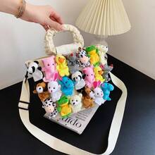 Fashionable And Cute Denim Dual-Purpose Handbag, Suitable For Daily Commuting And Holiday Gifts - trắng - Xem 3