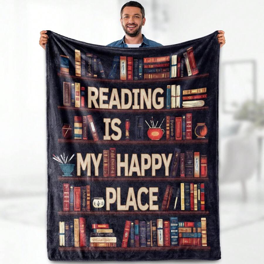 Book Lover Blanket Gifts For Women - Readers Gift Library Print Themed Throw For Teacher Kids Teen Adults Librarian Soft Fleece Cozy Couch Birthday Christmas Lightweight Blanket - Dragon 1 - View 1