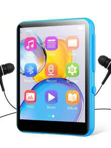 64GB Portable Hi-Fi Sound MP3 Player With 2.4" Full Touch Screen, Built-In HD Speakers, Including Headphones, Up To 128GB Card