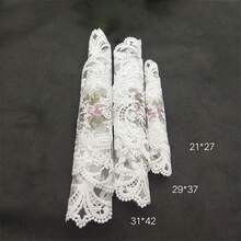 قطعة واحدة سجاد طاولة دانتيل أنيق بطراز فرنسي قديم، سجاد طاولة مطرز يدويًا للديكور المنزلي، أدوات الحفلات وتزيين المنزل والغرف والجدران - متعدد الألوان - مشاهدة 10