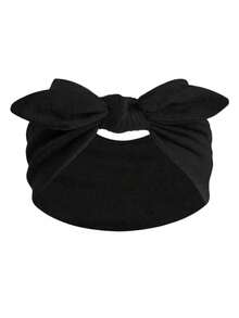 Women Bow Rabbit Ear Headbands, Boho Style Extra Wide Cute Rabbit Ear Knotted Headbands, Halloween Headpiece, Fall, Women Headwrap, Elastic Solid Bow Hair Accessories, Suitable For Fitness/Yoga/Sports/Outdoor, Solid Color Casual Headbands, All Season Winter Scarf - 彩色 - 查看 11