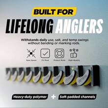 Fishing GripLock Vertical Fishing Rod Rack U2013 Wall - Mounted Fishing Rod Holder Garage U2013 Stores To 9 Rods Or Combos U2013Space - Saving Durable Fishing Rod Holders Serious Anglers