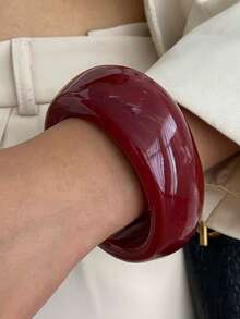 1件/3件/套 几何夸张镂空大水滴金属开口手镯，奢华，适合婚礼、派对、度假、日常休闲、街拍、假日派对、女士、情侣、节日、生日等场合，百搭熔岩不对称条纹手镯礼品 - 手鐲 - 查看 4