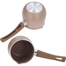 Mini Saucepan 0.8qt/750ml Nonstick Butter Warmer Multi Milk Pot Stockpot Practical Small Melting Pot With Handle Pour Spouts - Đồng - Xem 9