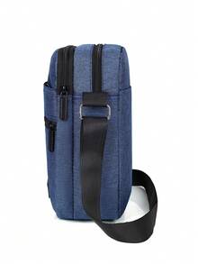 Large Capacity Fashion Men's One Shoulder Diagonal Messenger Bag, Multi-Functional Adjustable Strap Zipper Closure, Multi-Compartment Practical Storage Men's Bag Festival