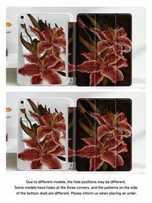 Ayotu 防震基础款平板电脑保护套，百合花油画图案，兼容iPad，超薄防摔平板电脑外壳，3+Y折叠智能支架设计，自动休眠/唤醒，兼容iPad 9.7/10.2/10.9/11/12.9英寸，第十代，Air 4/5，Air 11，兼容三星Galaxy Tab和Kindle，春季粉彩礼品 - 彩色 - 查看 8