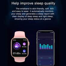 Multi-Functional Outdoor Sports Fashionable Smart Watch, Supports Wireless Calling And Messaging, Music Playback, Fitness Tracker Smart Watch - Pink - View 4