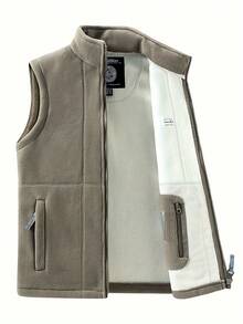 Men Vests - Khaki - View 12