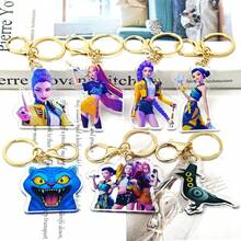1pc Acrylic Team Cartoon Character Keychain, Bag Charm, Car Key Chain, Cute Cartoon Keyring, Bag Decoration, ANITEEZ Kpop Yun Ho & Ryu Sang Fan Gift - Multicolor - View 1