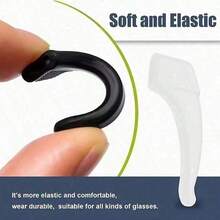 2pcs Glasses PVC Anti-Skid Cover, Ear Hook Silicone Ear Rest, Glasses Frame Leg Cover, Elastic Ear Clip Cover, Suitable For All Kinds Of Glasses Ear Rest Pendants - Multicolor - View 4