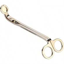 ZJchao Cortador de mecha de vela, acero inoxidable Wick Trimmer Scissor Cutter para Cortar mechas gastadas Tijeras para pabilo extender vela cortador de tijeras para cortar mechas de vela(Gold) - Dorado - Ver 8