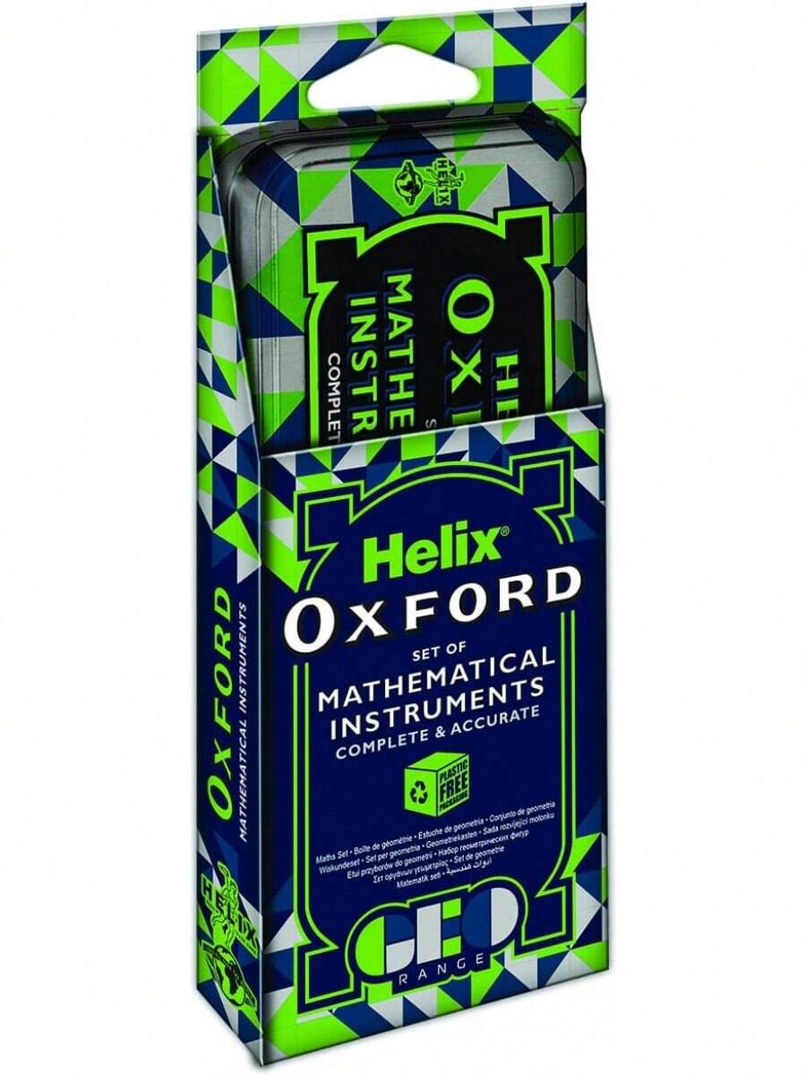 Helix Oxford Geo Maths Set - Green - Aqua - View 1