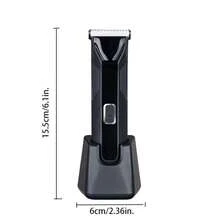 Conduroma 男士体毛修剪器，Manscape 球形阴毛修剪器，3 合 1 男士理容套装，适用于腹股沟、身体、面部，干湿两用电动剃须刀，可更换陶瓷刀片，男士礼物，黑色。