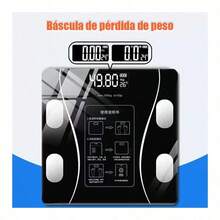 Precision Scale, Smart Bluetooth Connection, Rechargeable Body Fat Scale, Electronic Waist Scale, Home Weight Scale - Black - View 3