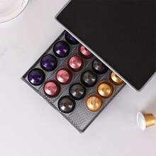 36 Kapsel Kaffeekapsel Schubladenorganizer, kompatibel mit Kaffekapseln, grau, 40,5 * 8,5 * 36 cm