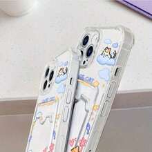 Funda transparente con diseño popular y atractivo en las cuatro esquinas, resistente a caídas. Compatible con phone 16, 11, 12, 13, 14, 15 Pro y Plus. Fabricada en TPU suave. - transparente - Ver 4