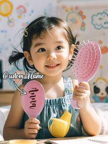 1pc Customized Children's Comb, Can Personalize Name, Mini Wet Hair Brush, Toddler Comb, Kids Comb, Baby Brush, Girls Gift, Dance, Cheerleading, Party Favor, Children's Travel Comb, Christmas Gift For Kids, Gift For Him, Gift For Friends, Toddler Gift, Personalized Children's Gift, Kids Gift, Children's Day Gift, Christmas Gift - Multicolor - View 11