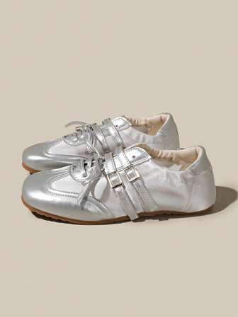 2025年新款夏季玛丽珍软底轻便透气芭蕾平底鞋，拼接运动休闲鞋