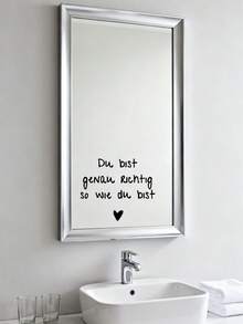 Bộ 1/2 miếng dán gương chống thấm nước truyền cảm hứng "You Are Right" - Miếng dán tường năng lượng tích cực/khẳng định tích cực với họa tiết trái tim | Thích hợp cho phòng tắm, gương trang điểm, cửa ra vào, cửa sổ & trang trí nhà cửa, phụ kiện trang trí nhà cửa truyền cảm hứng - Nhiều màu - Xem 10