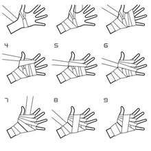 Boxing Karate Free Combat Wrist Bandage Soft Comfortable Hand Tissue Protection Training Gear - Đỏ - Xem 5