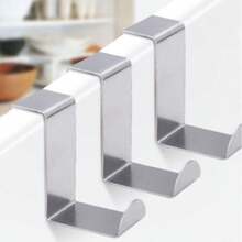  Door Top Hooks, Cabinet Door Hanger, Metal Hangers, Sturdy Bathroom Door Towel Hook, Unmarked Nail Free, Wardrobe Hook, Bathroom Shelf, Door Storage, Bathroom Hook,Clothes, Bags, Bags, Hats Storage ,Hanging Clothes Coats Organizer,Used For Kitchen Wardrobes, Cabinets, Offices, Bathrooms, Bedrooms, Cabinet Doors ﻿ ﻿ - Random Color - View 4